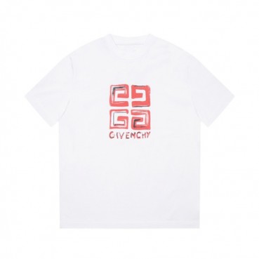 지방시 남성 크루넥 화이트 반팔티 - Givenchy Mens White Short Sleeved Tshirts 