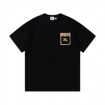 버버리 남성 블랙 크루넥 반팔티 - Burberry Mens Black Tshirts 