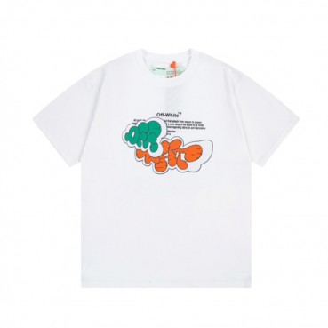 오프화이트 남/녀 모던 화이트 반팔티 - Off white Unisex White Tshirts 