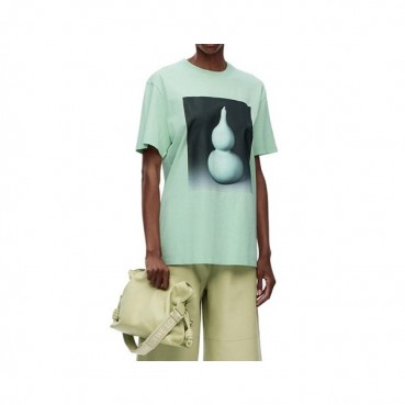 로에베 남/녀 이니셜 민트 반팔티 - Loewe Unisex Mint Short sleeved T