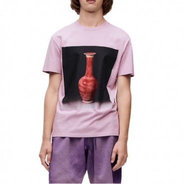 로에베 남/녀 이니셜 퍼플 반팔티 - Loewe Unisex Purple Short sleeved T