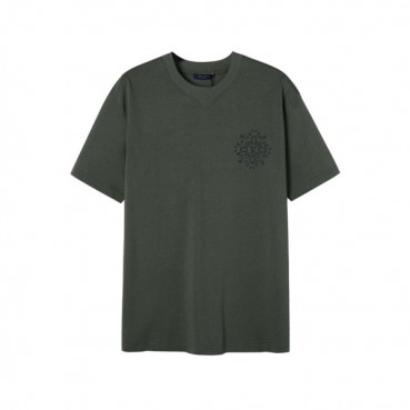 루이비통 남성 올리브 크루넥 반팔티 - Louis vuitton Mens Olive Short sleeved T