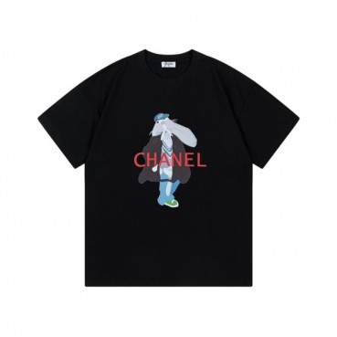 샤넬 남/녀 크루넥 블랙 반팔티 - Chanel Unisex Black Tshirts 