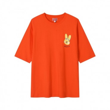 겐조 남/녀 오렌지 크루넥 반팔티 - Kenzo Unisex Orange Tshirts 