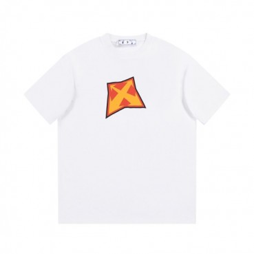 오프화이트 남/녀 모던 화이트 반팔티 - Off white Unisex White Tshirts 