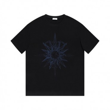 디올 남성 블랙 크루넥 반팔티 - Dior Mens Black Tshirts 