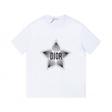 디올 남성 화이트 크루넥 반팔티 - Dior Mens White Tshirts 