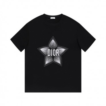 디올 남성 블랙 크루넥 반팔티 - Dior Mens Black Tshirts 