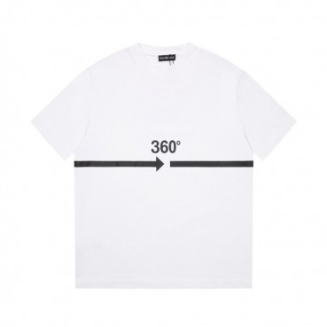 발렌시아가 남성 크루넥 화이트 반팔티 - Balenciaga Mens White Short sleeved T