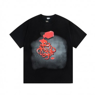 로에베 남/녀 이니셜 블랙 반팔티 - Loewe Unisex Black Short sleeved T