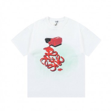 로에베 남/녀 이니셜 화이트 반팔티 - Loewe Unisex White Short sleeved T