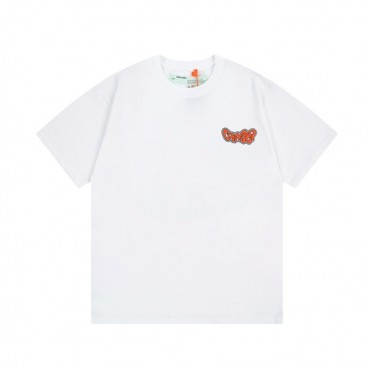 오프화이트 남/녀 모던 화이트 반팔티 - Off white Unisex White Tshirts 