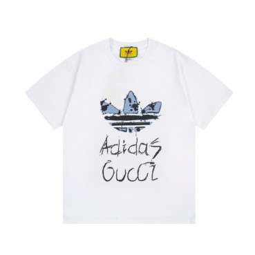 구찌 남/녀 화이트 크루넥 반팔티 - Gucci Unisex White Short sleeved T