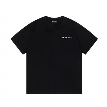 발렌시아가 남성 크루넥 블랙 반팔티 - Balenciaga Mens Black Short sleeved T