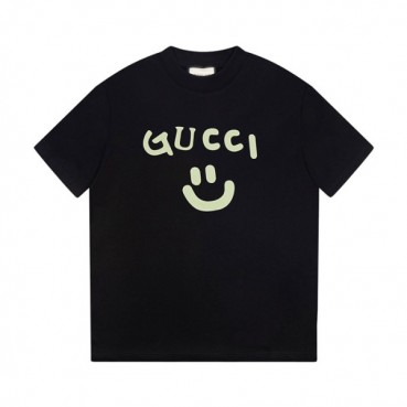 구찌 남/녀 블랙 크루넥 반팔티 - Gucci Unisex Black Short sleeved T