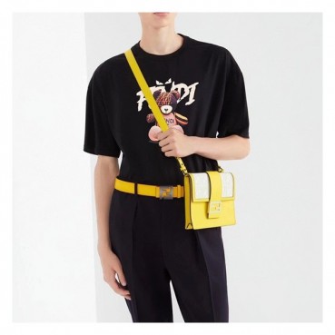 펜디 남성 블랙 크루넥 반팔티 - Fendi Mens Black Short sleeved T