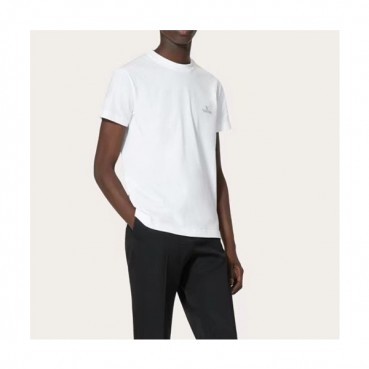 발렌티노 남성 화이트 크루넥 반팔티 - Valentino Mens White Tshirts 