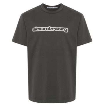 알렉산더왕 남성 이니셜 챠콜 반팔티 - Alexander wang Mens Tshirts 