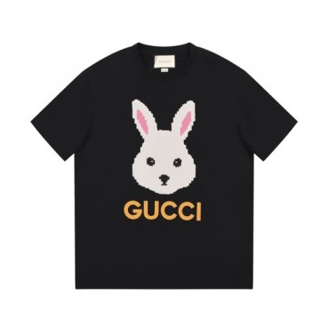 구찌 남/녀 블랙 크루넥 반팔티 - Gucci Unisex Black Tshirts 