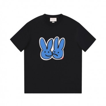 구찌 남/녀 블랙 크루넥 반팔티 - Gucci Unisex Black Tshirts 