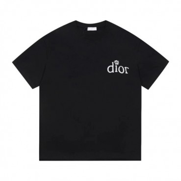 디올 남성 블랙 크루넥 반팔티 - Dior Mens Black Tshirts 