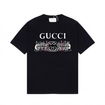 구찌 남/녀 블랙 크루넥 반팔티 - Gucci Unisex Black Tshirts 