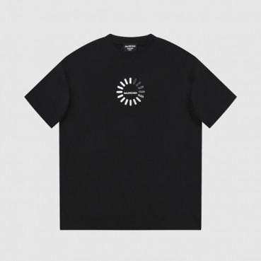 발렌시아가 남성 크루넥 블랙 반팔티 - Balenciaga Mens Black Tshirts 