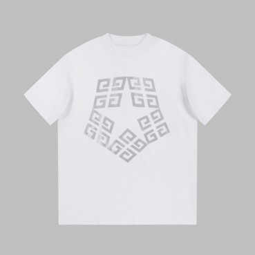 지방시 남성 크루넥 화이트 반팔티 - Givenchy Mens White Tshirts 