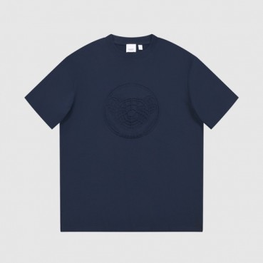 버버리 남성 네이비 크루넥 반팔티 - Burberry Mens Navy Tshirts 