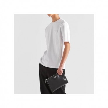 프라다 남성 크루넥 화이트 반팔티 - Prada Mens White Tshirts 
