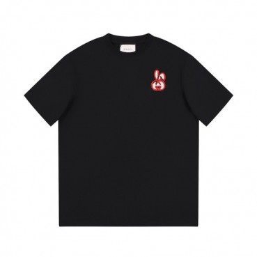 구찌 남/녀 블랙 크루넥 반팔티 - Gucci Unisex Black Tshirts 