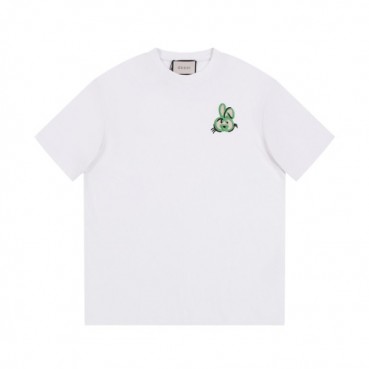 구찌 남/녀 화이트 크루넥 반팔티 - Gucci Unisex White Tshirts 