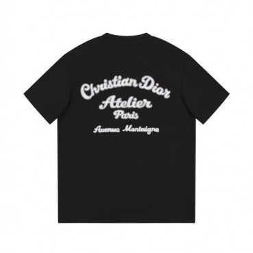 디올 남성 블랙 크루넥 반팔티 - Dior Mens Black Tshirts 