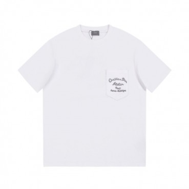 디올 남성 화이트 크루넥 반팔티 - Dior Mens White Tshirts 