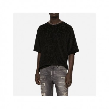돌체앤가바나 남성 블랙 반팔티 - Dolce&Gabbana Mens Black Tshirts 
