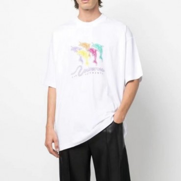 베트멍 남/녀 트렌디 화이트 반팔티 - Vetements Unisex White Tshirts 