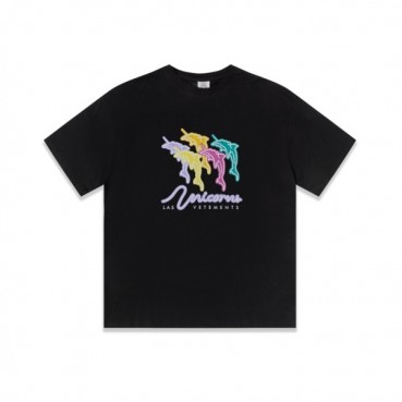 베트멍 남/녀 트렌디 블랙 반팔티 - Vetements Unisex Black Tshirts 
