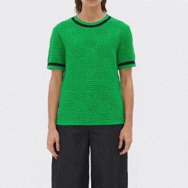 보테가베네타 여성 크루넥 그린 반팔티 - Bottega veneta Womens Green Tshirts 
