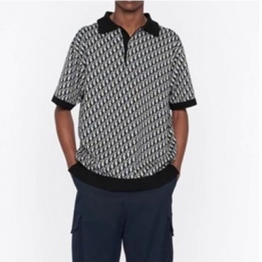 디올 남성 블랙 크루넥 반필티 - Dior Mens Black Tshirts 
