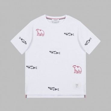 톰브라운 남성 화이트 크루넥 반팔티 - Mens White Tshirts 