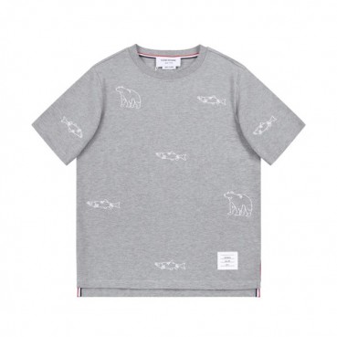 톰브라운 남성 그레이 크루넥 반팔티 - Mens Gray Tshirts 