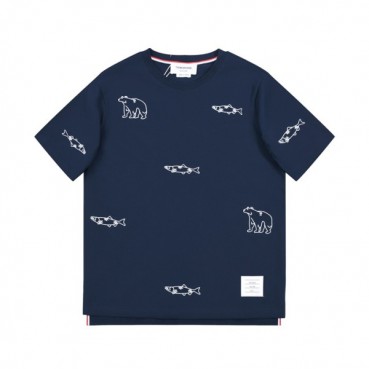 톰브라운 남성 네이비 크루넥 반팔티 - Mens Navy Tshirts 