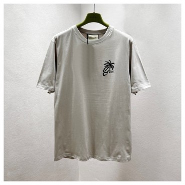 구찌 남/녀 그레이 크루넥 반팔티 - Unisex Gray Tshirts 