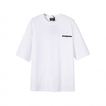 발렌시아가 남성 크루넥 화이트 반팔티 - Mens White Tshirts 