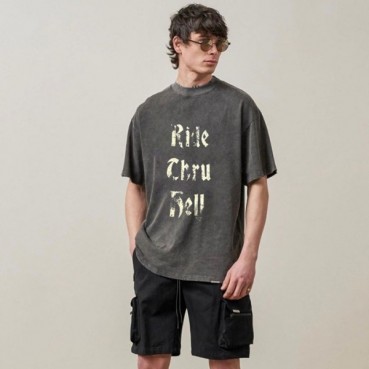 리프리젠트 남성 그레이 크루넥 반팔티 - Mens Gray Tshirts 