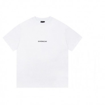 지방시 남성 크루넥 화이트 반팔티 - Mens White Tshirts 