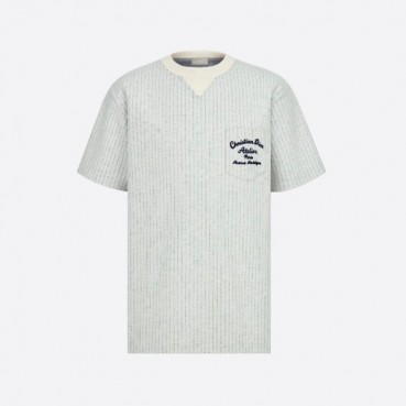 디올 남성 그레이 크루넥 반팔티 - Mens Gray Tshirts 