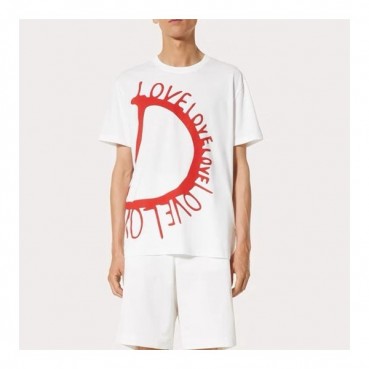 발렌티노 남성 화이트 크루넥 반팔티 - Mens White Tshirts 