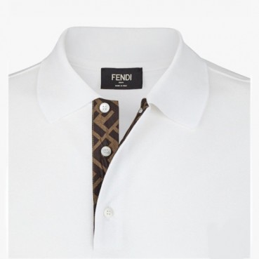 펜디 남성 화이트 폴로 반팔티 - Mens White Tshirts 