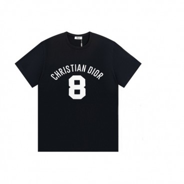 디올 남성 블랙 크루넥 반팔티 - Mens Black Tshirts 
